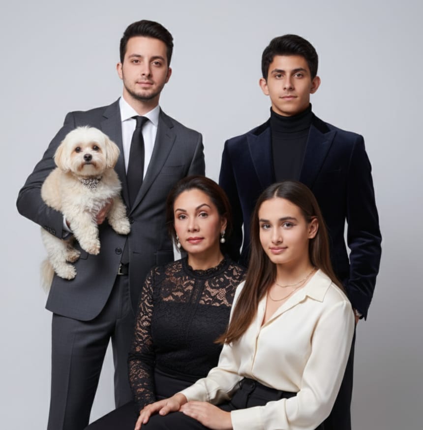 Jaqueline Daniel com sua família